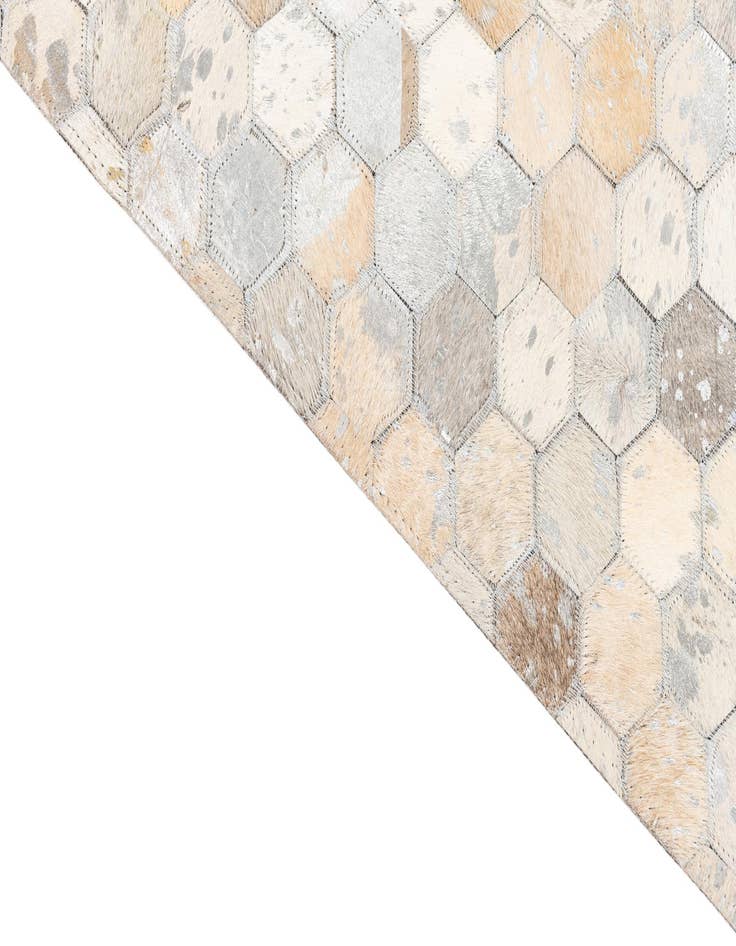 Detail image of  5' 2 x 8' Cowhide Leather Rug