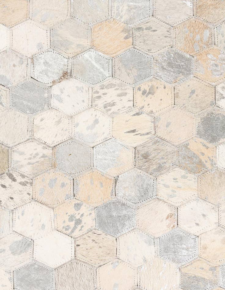 Detail image of  5' 1 x 8' Cowhide Leather Rug