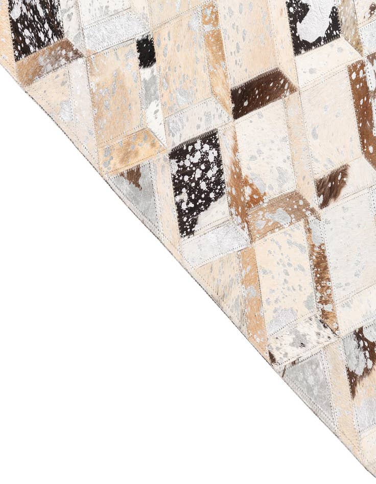 Detail image of  5' x 7' 10 Cowhide Leather Rug