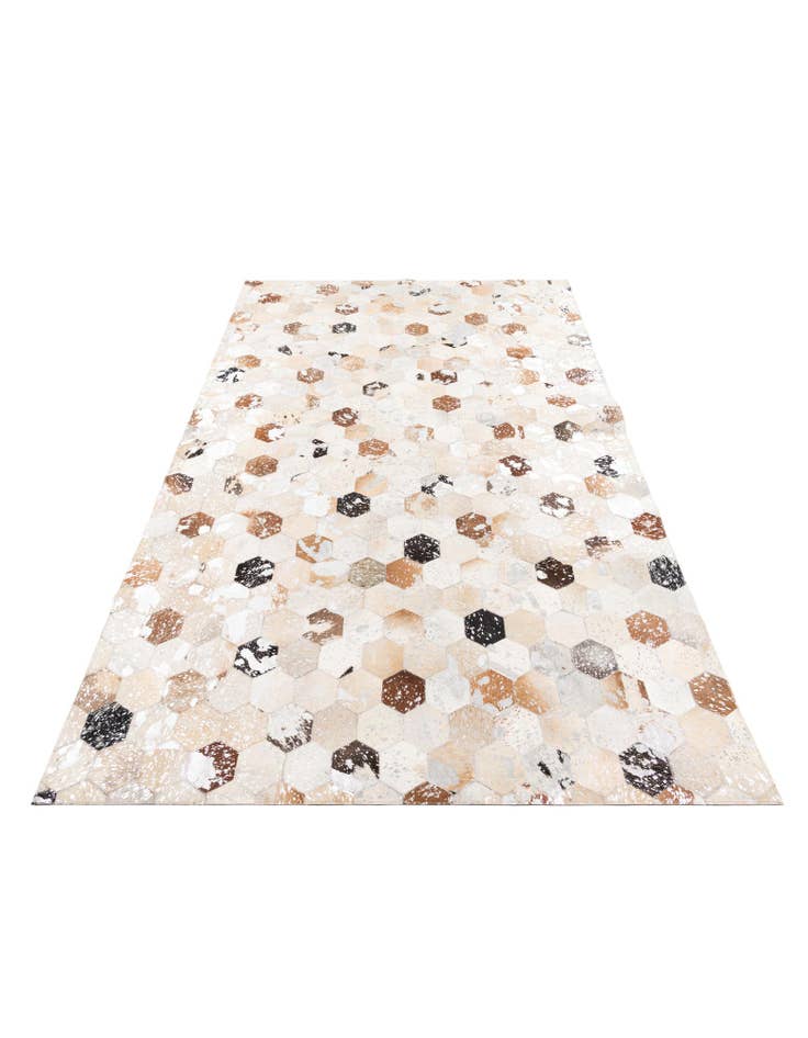 Detail image of  5' 1 x 7' 10 Cowhide Leather Rug