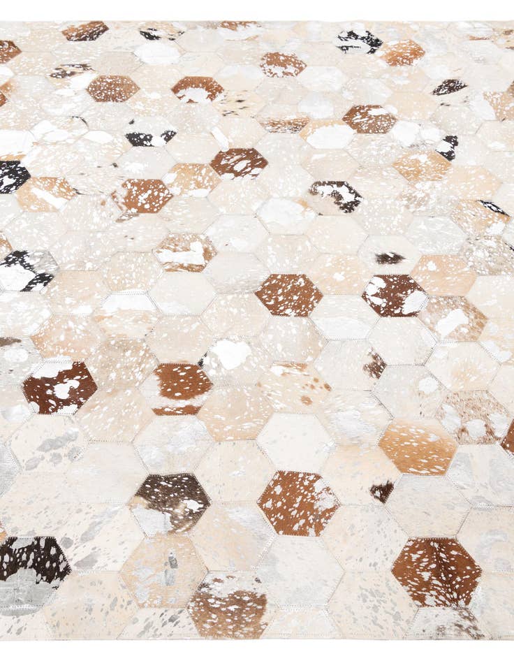 Detail image of  5' 1 x 7' 10 Cowhide Leather Rug
