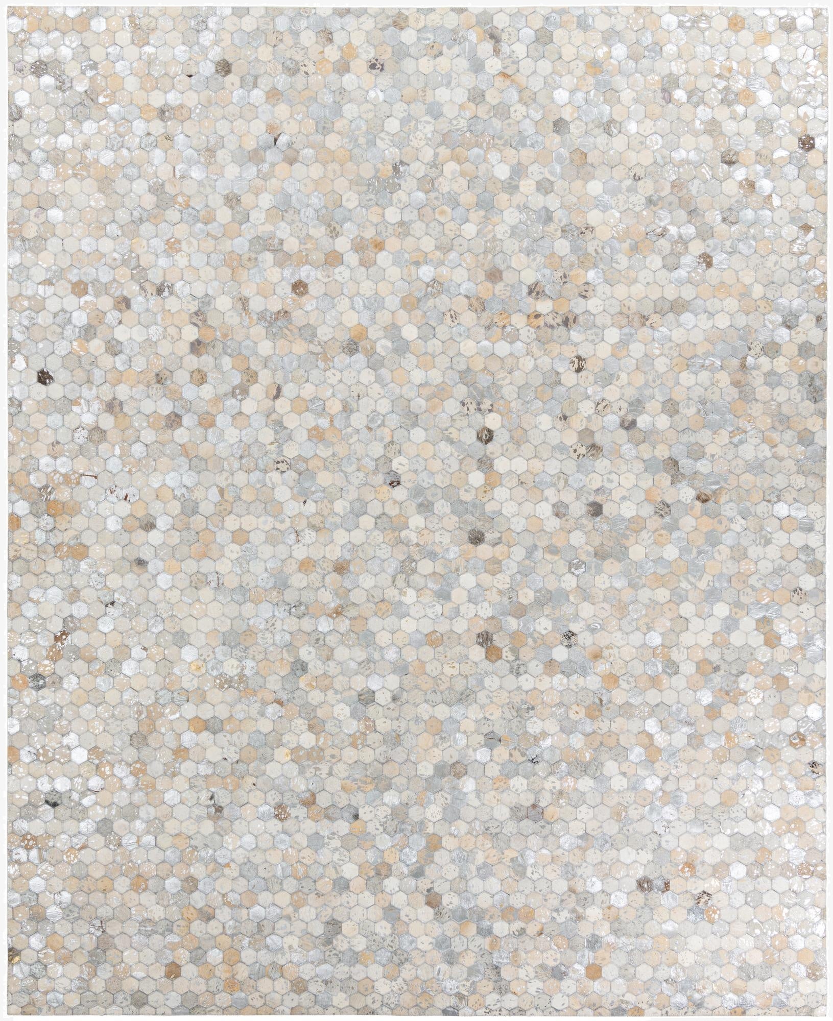  8' 2 x 10' Cowhide Leather Rug