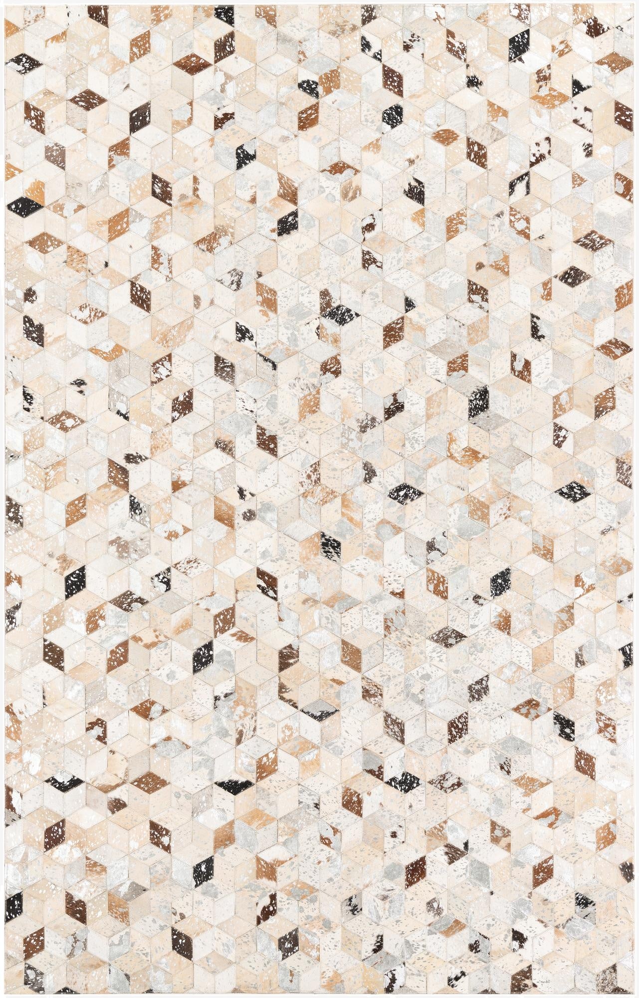  5' x 8' Cowhide Leather Rug