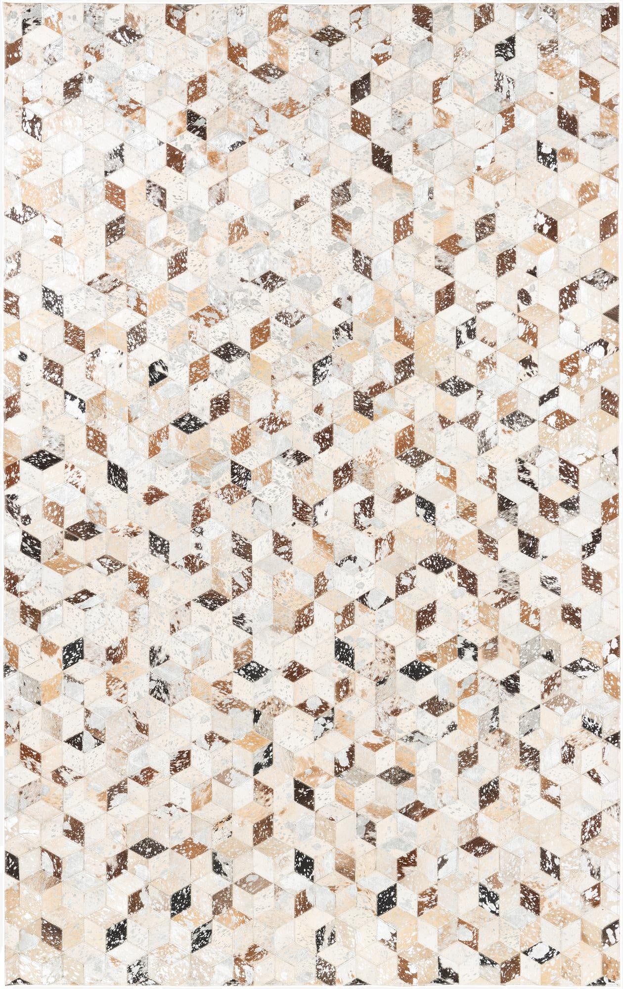  5' x 8' Cowhide Leather Rug