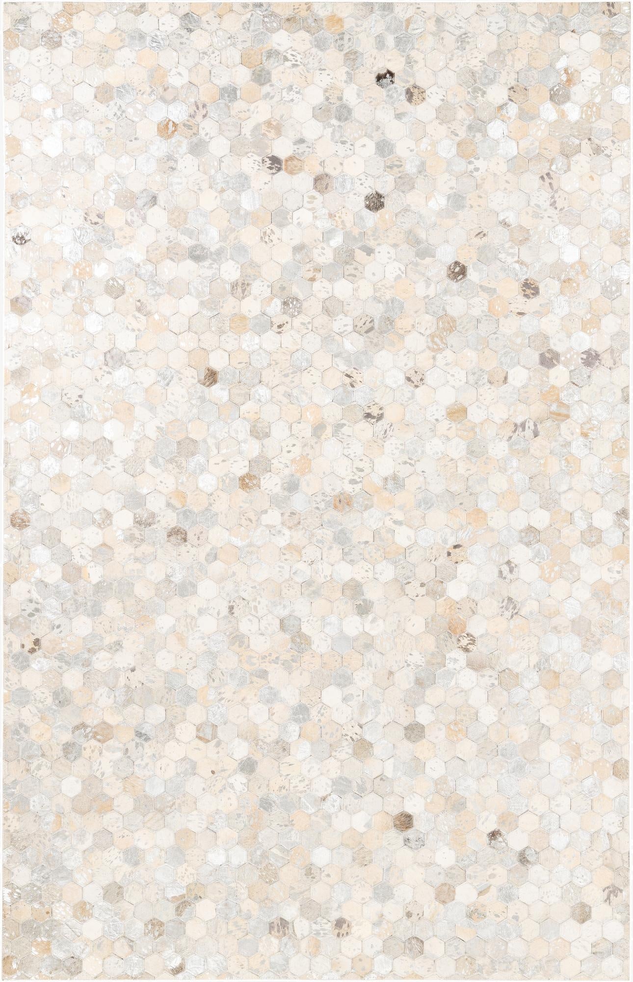  5' 1 x 8' Cowhide Leather Rug