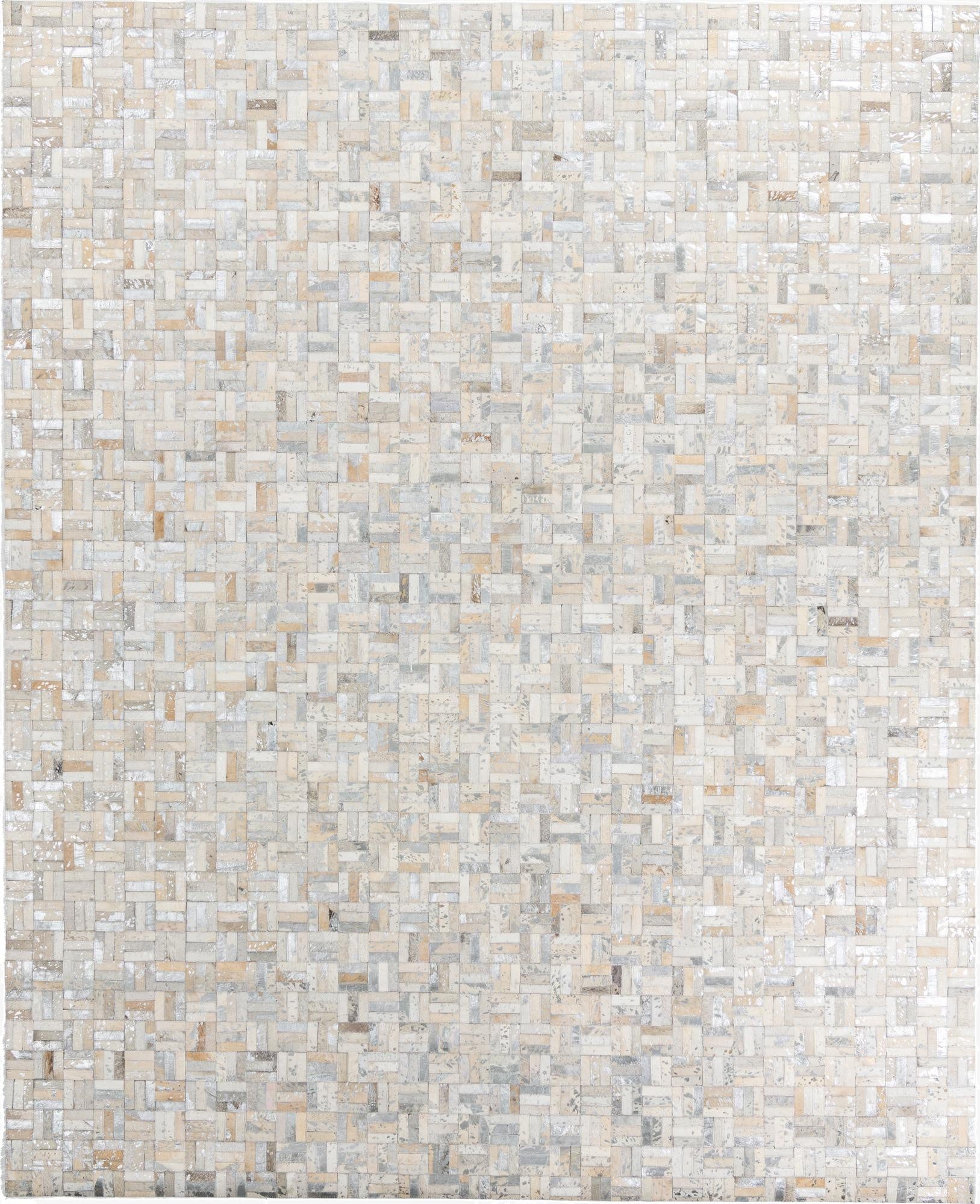  8' x 9' 10 Cowhide Leather Rug