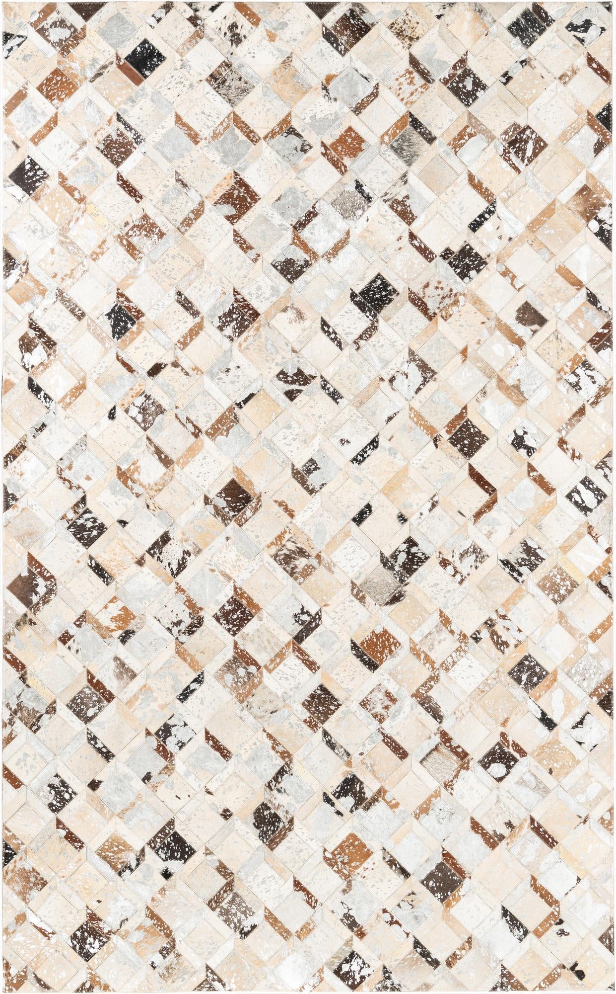  5' x 8' Cowhide Leather Rug