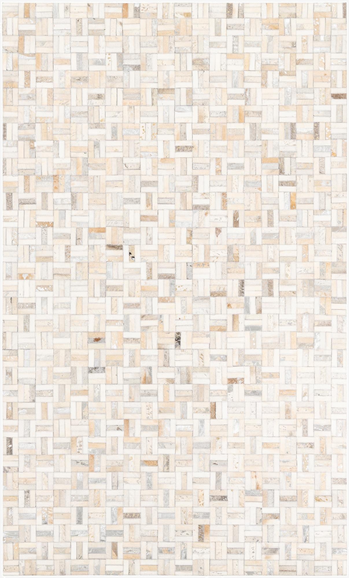  5' x 8' Cowhide Leather Rug