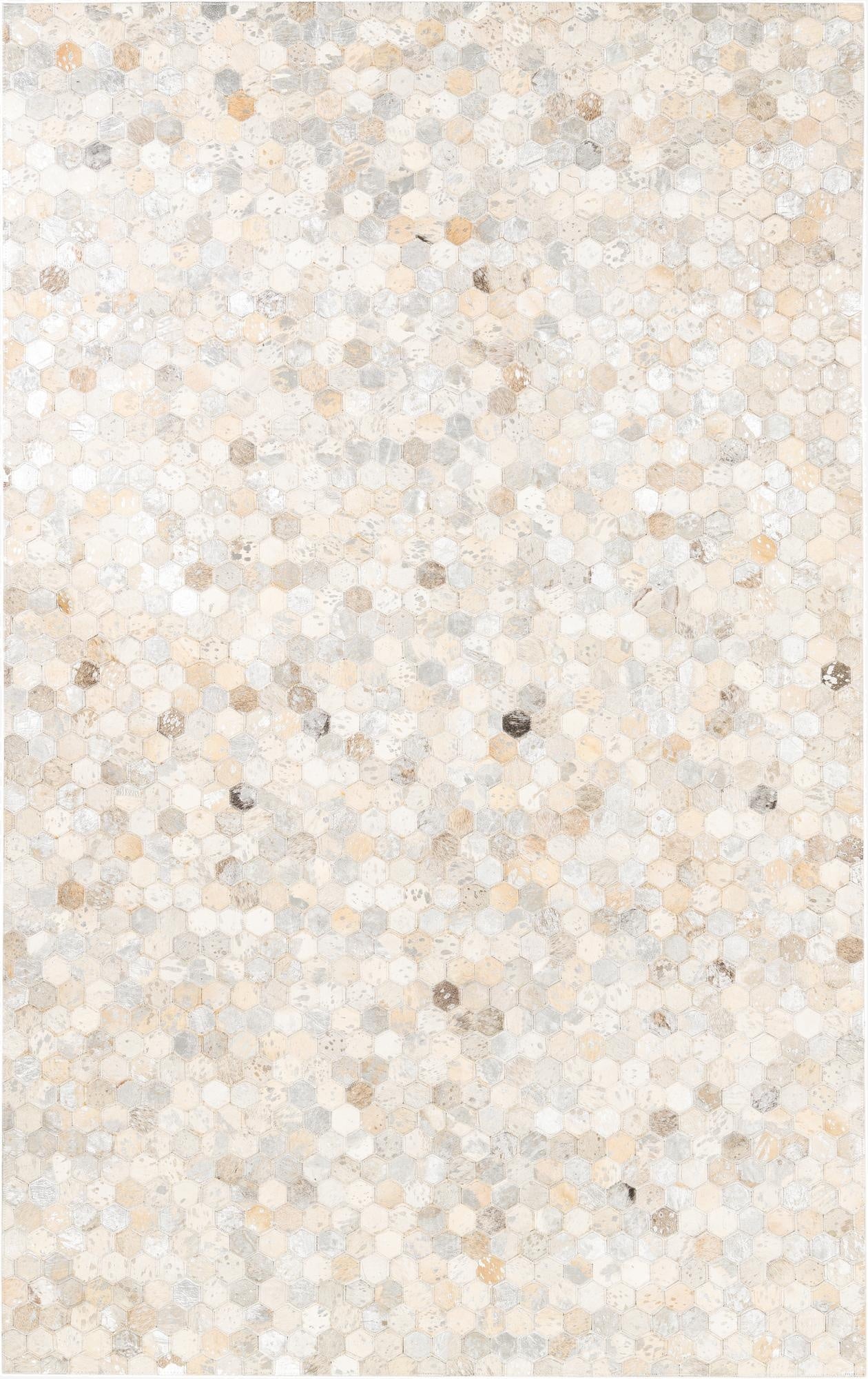  5' x 8' 1 Cowhide Leather Rug