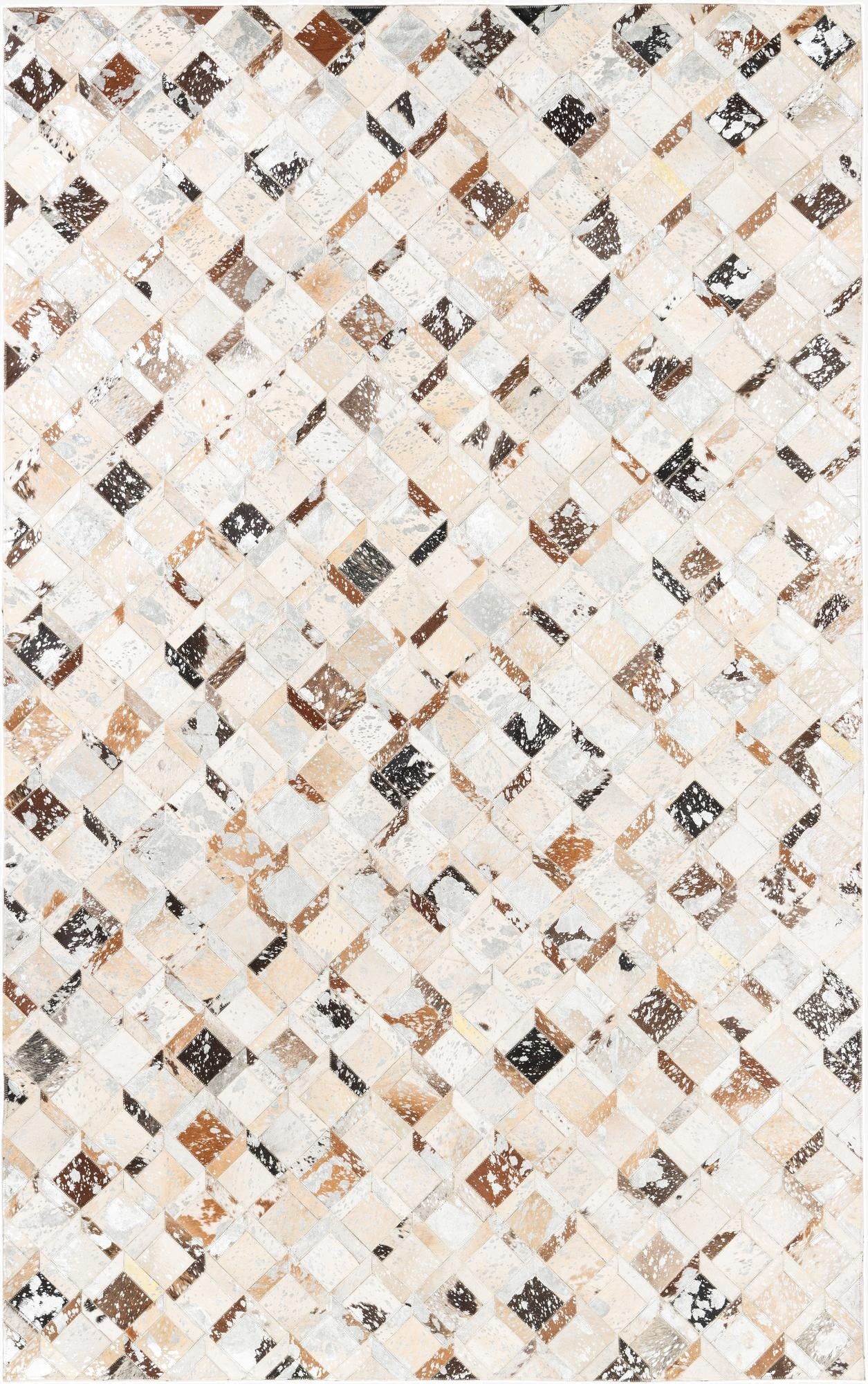  5' x 8' Cowhide Leather Rug