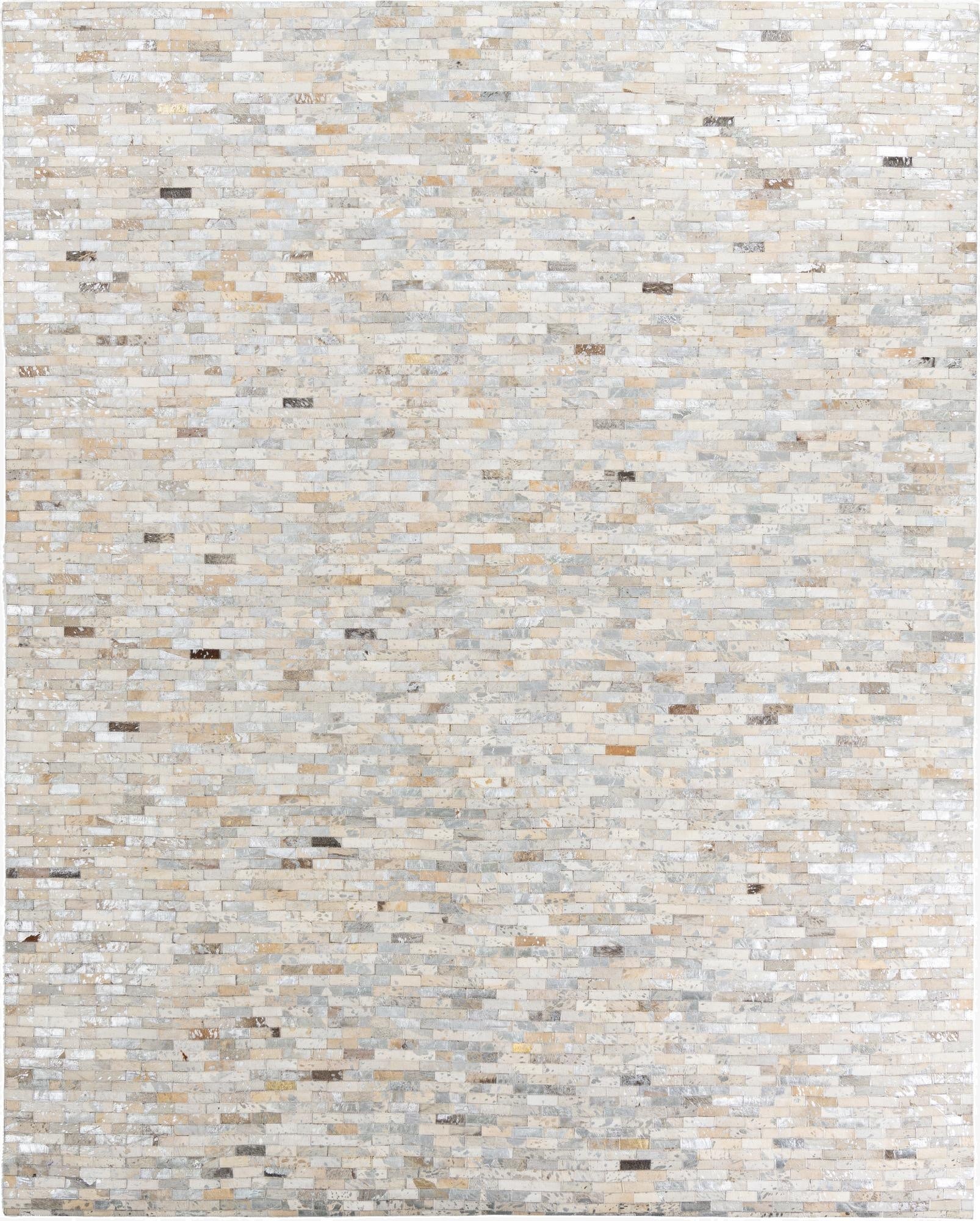  7' 9 x 9' 8 Cowhide Leather Rug