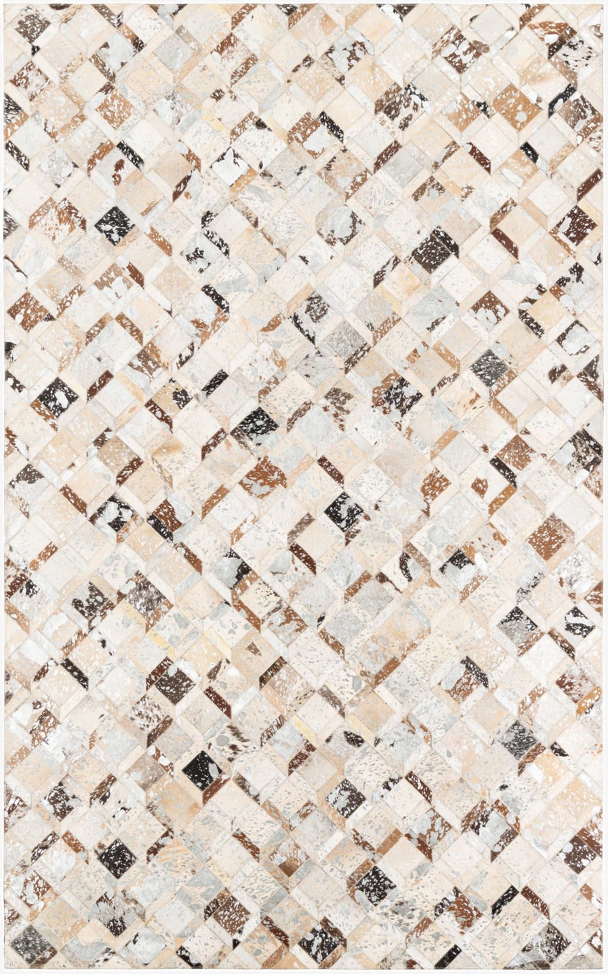  5' x 8' Cowhide Leather Rug