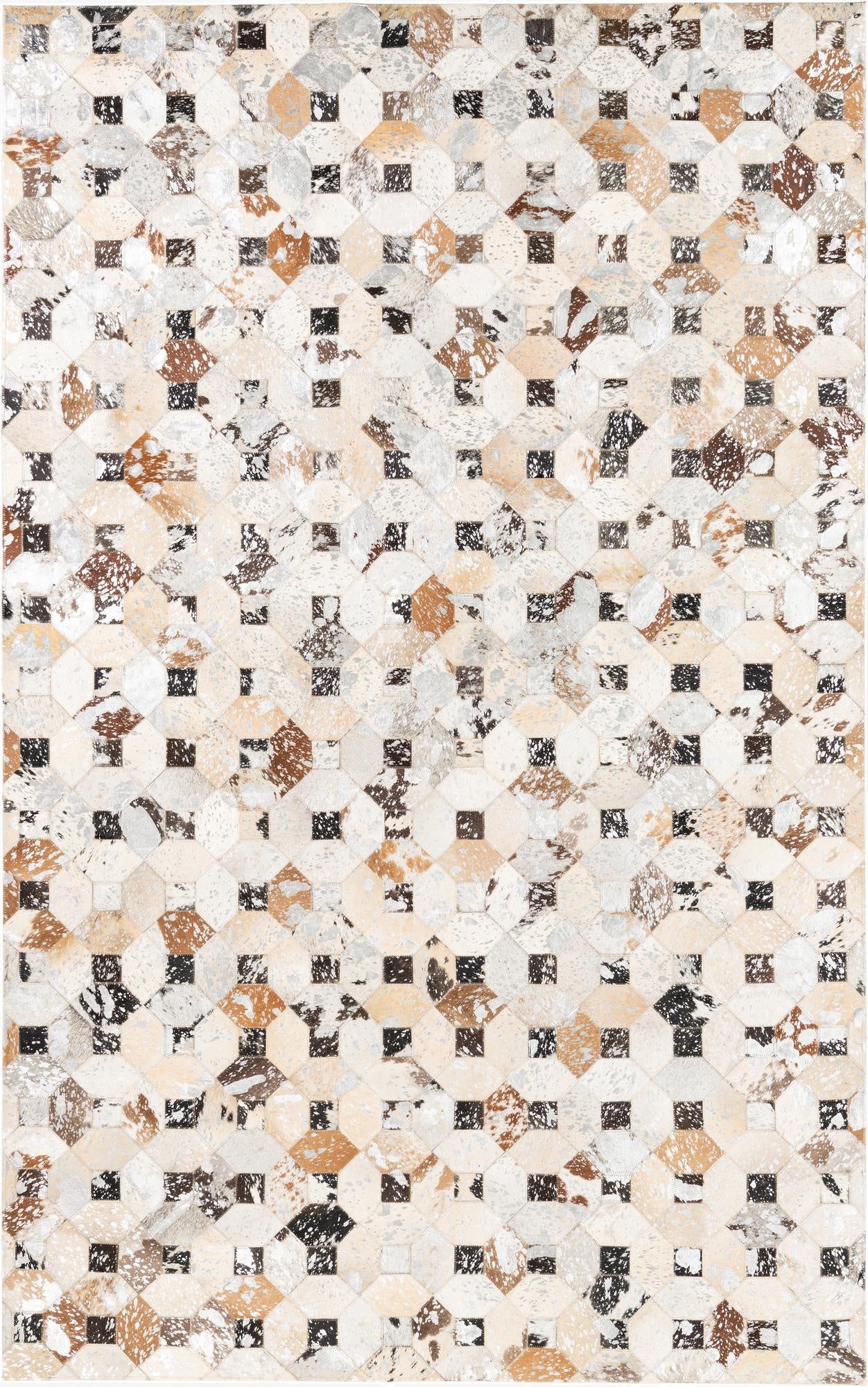  5' x 8' Cowhide Leather Rug