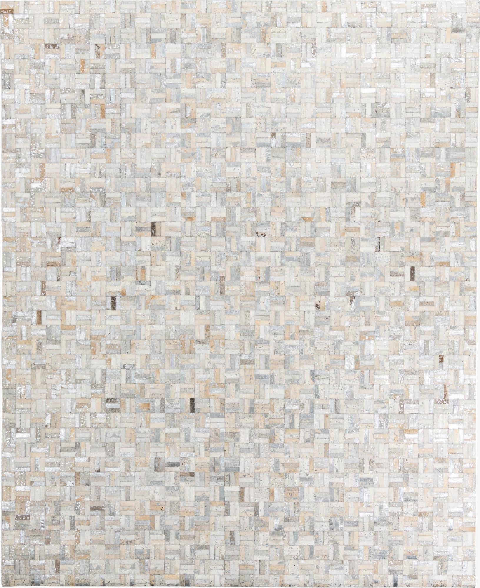  7' 10 x 9' 8 Cowhide Leather Rug