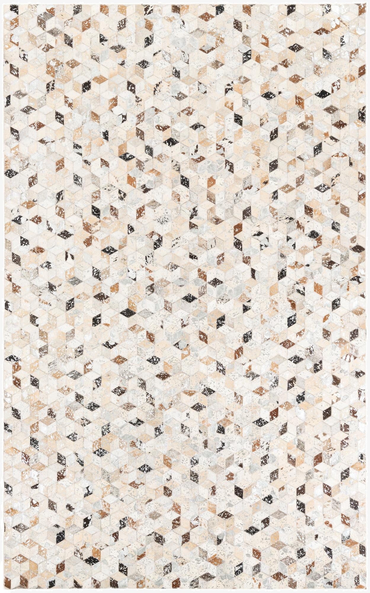  5' x 8' Cowhide Leather Rug