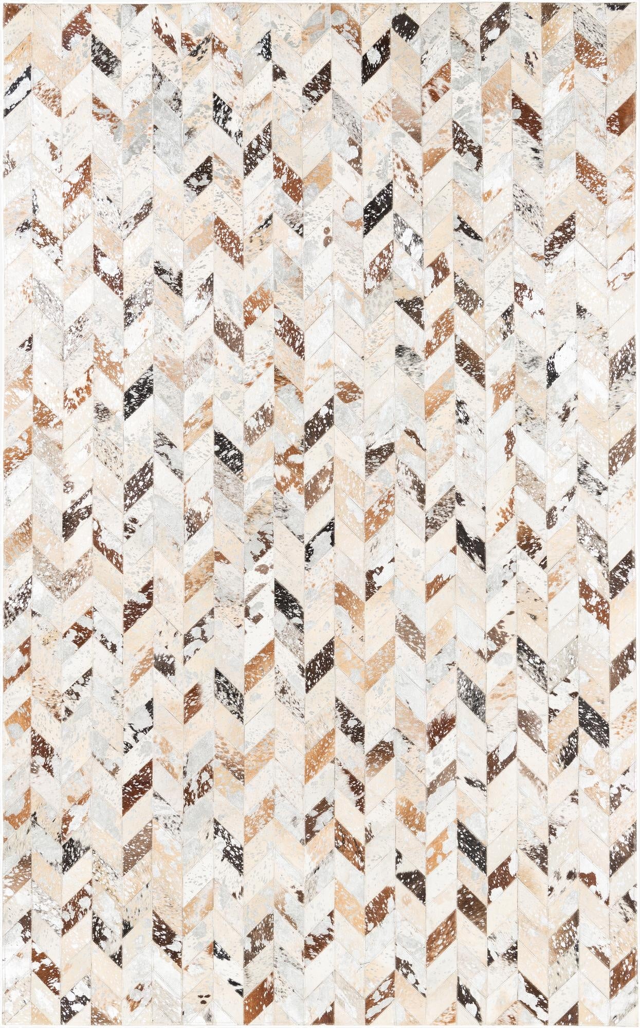  5' x 8' Cowhide Leather Rug