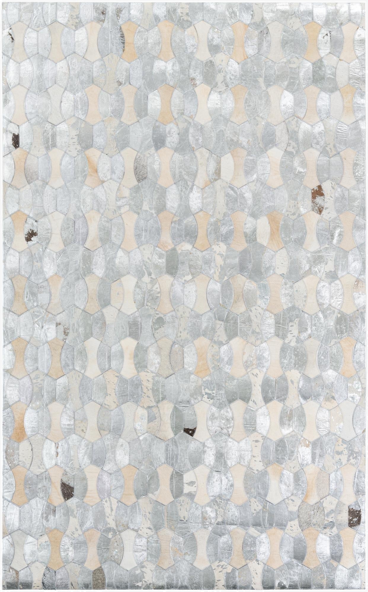  5' x 8' Cowhide Leather Rug