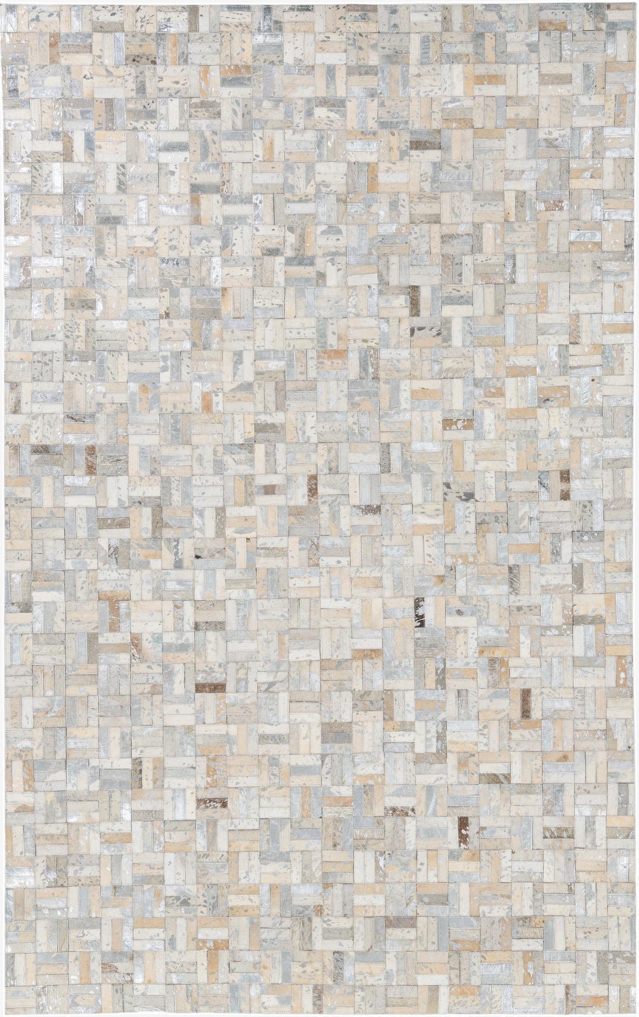  5' x 7' 10 Cowhide Leather Rug