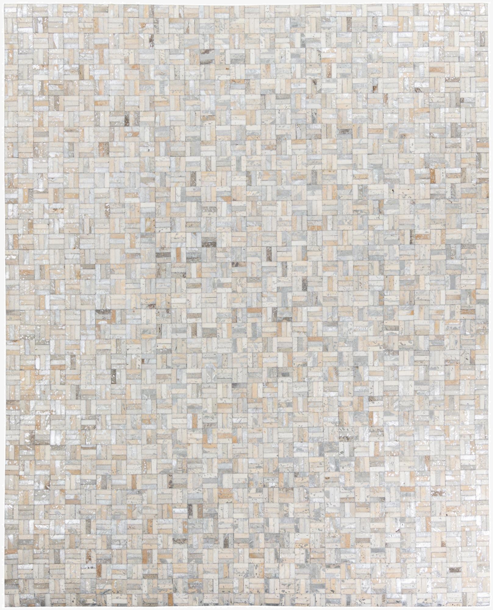  8' x 9' 10 Cowhide Leather Rug