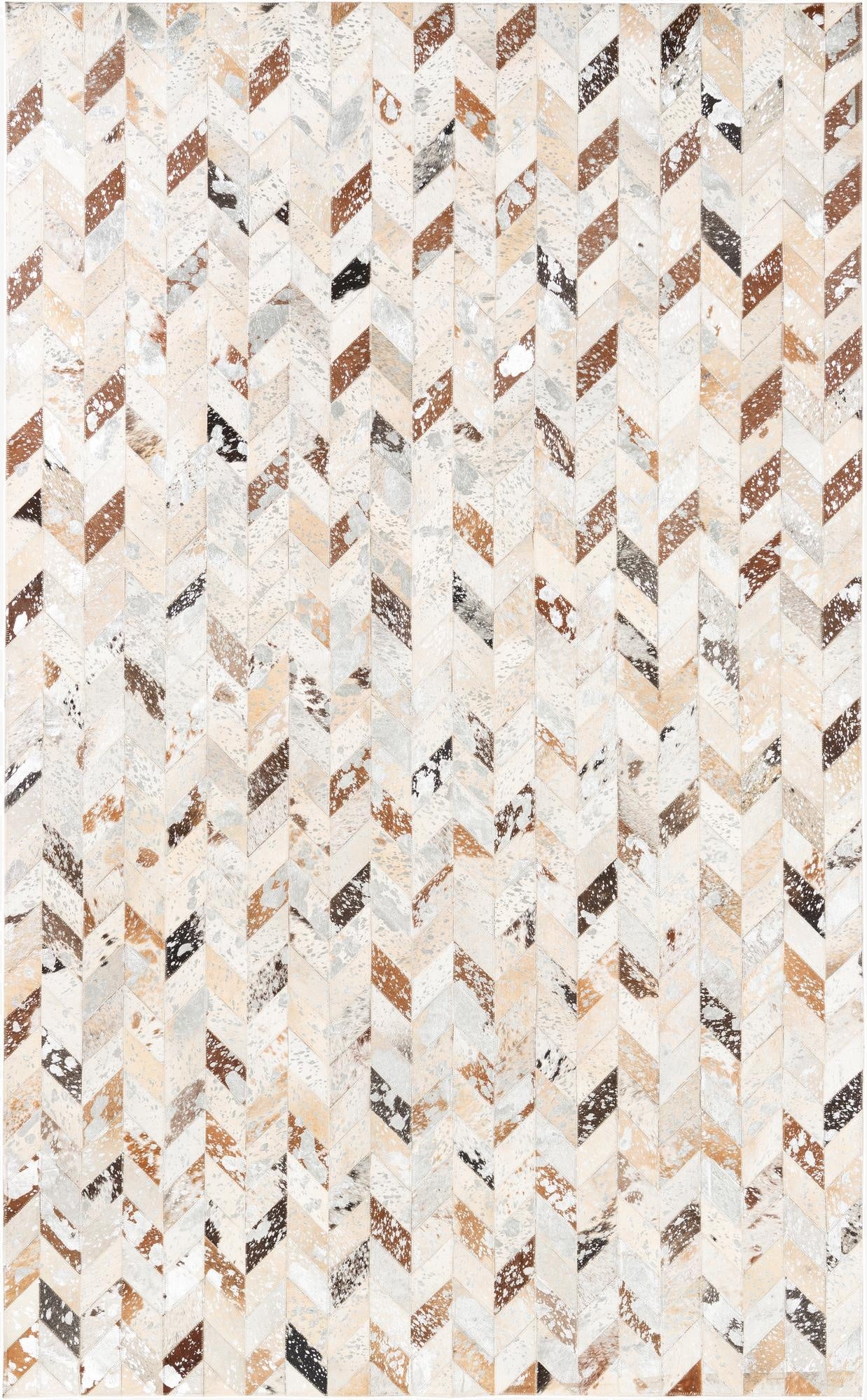  5' x 8' Cowhide Leather Rug