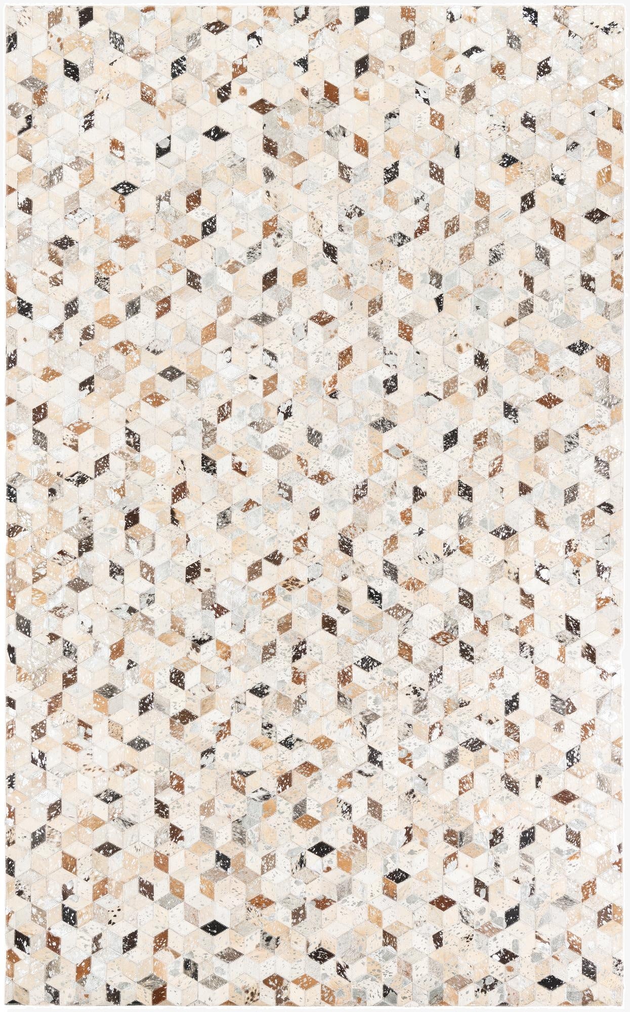  5' x 8' Cowhide Leather Rug