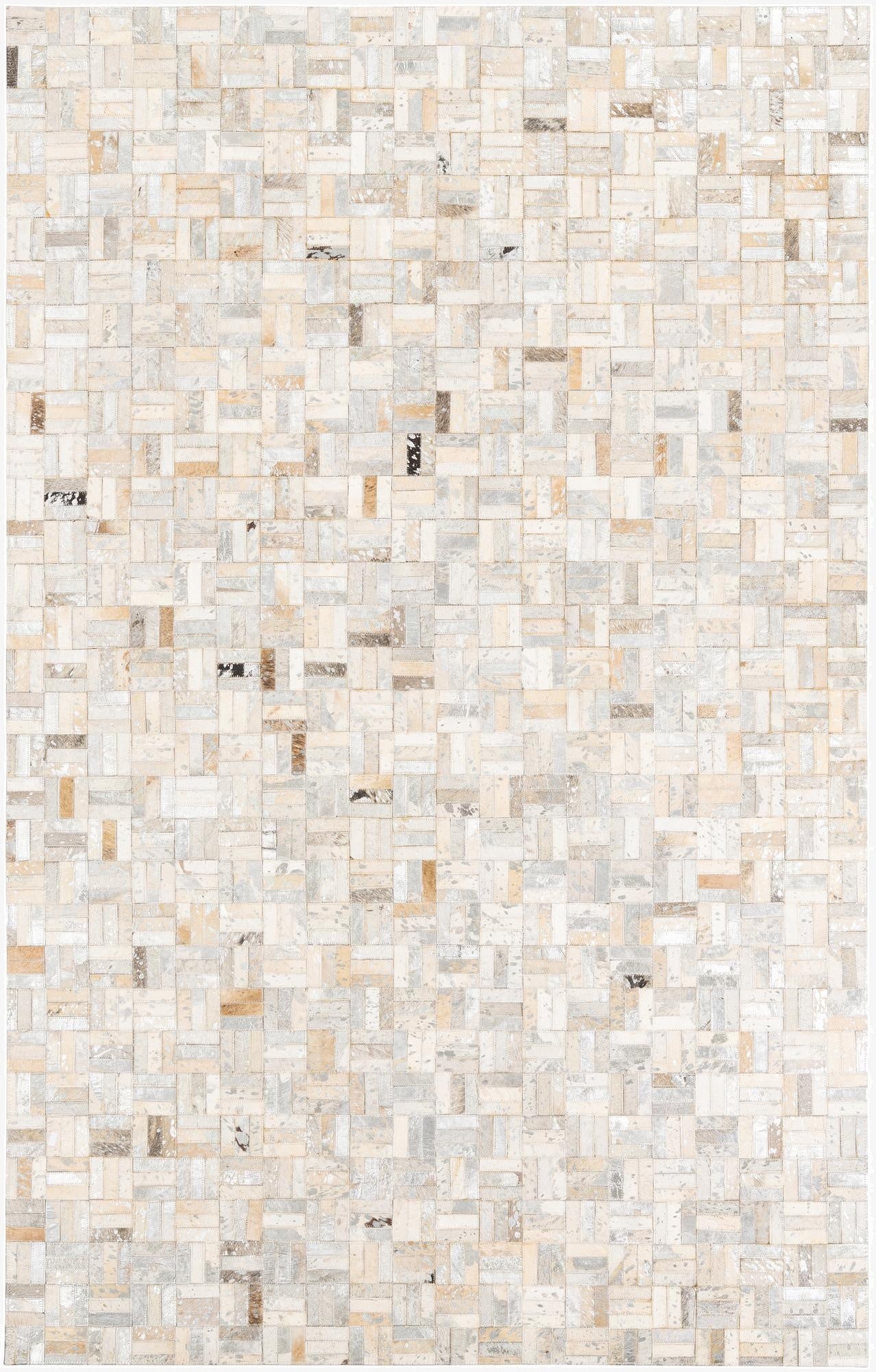  5' x 7' 10 Cowhide Leather Rug