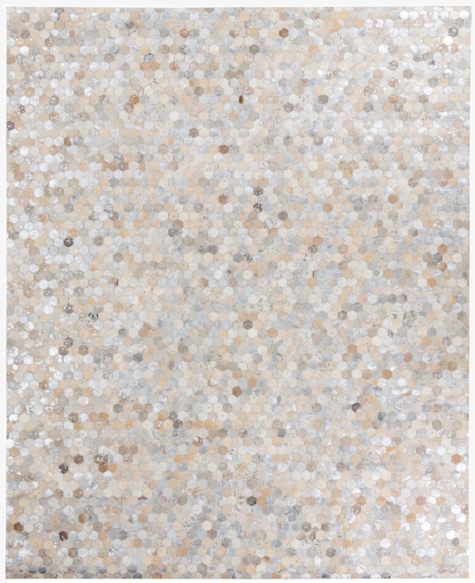  8' x 9' 10 Cowhide Leather Rug