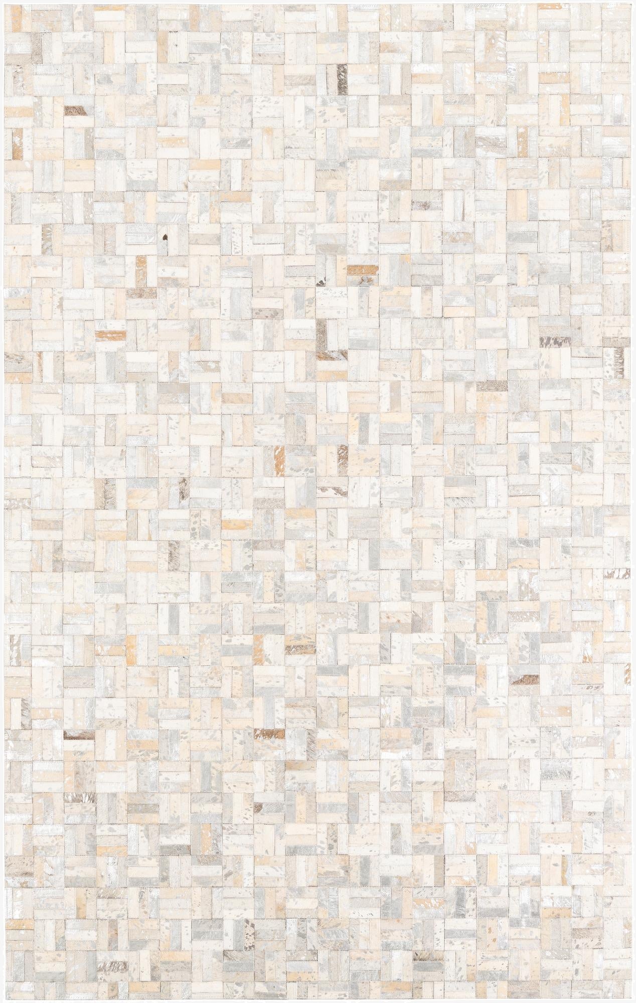  5' x 7' 10 Cowhide Leather Rug