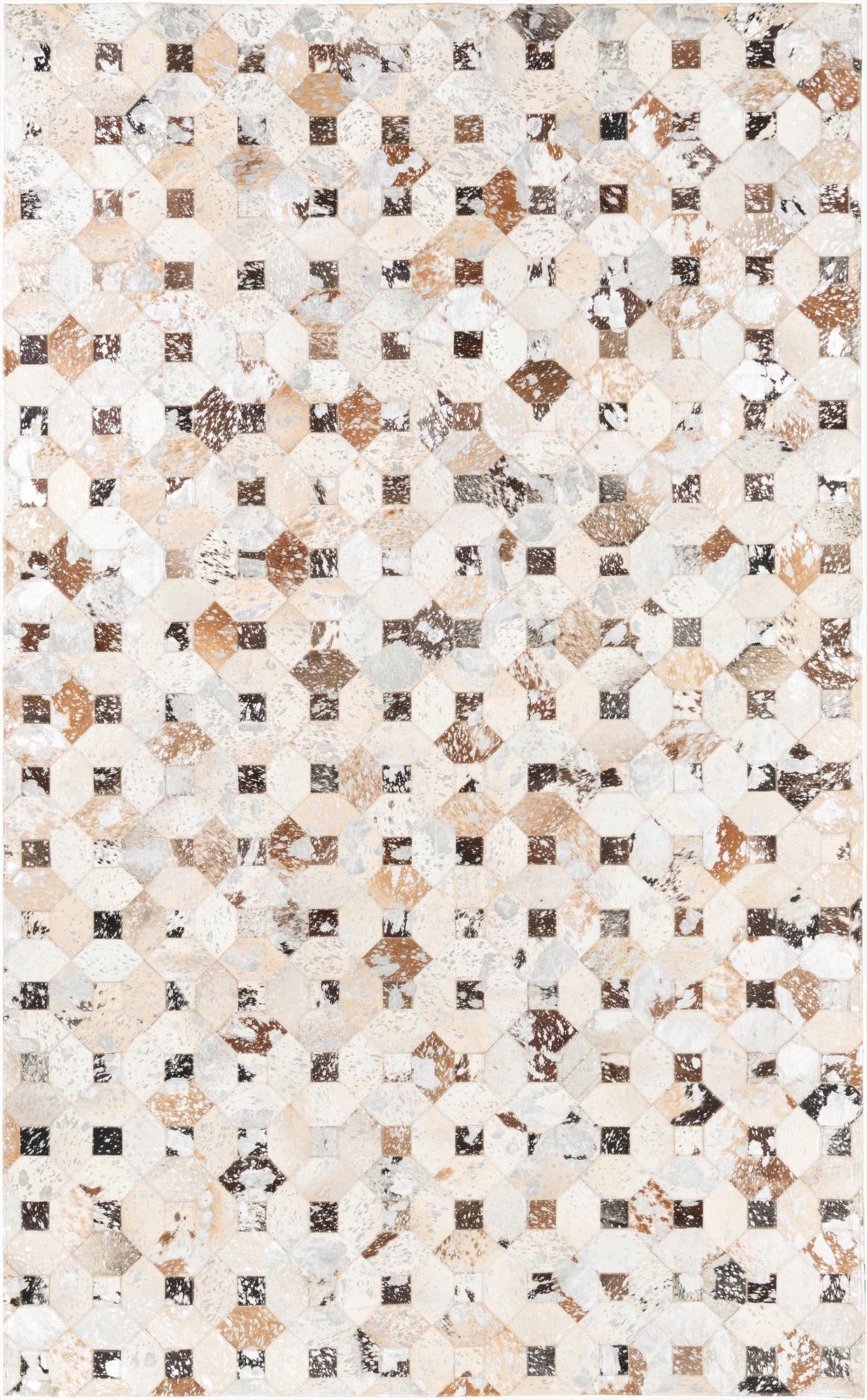  5' x 8' Cowhide Leather Rug