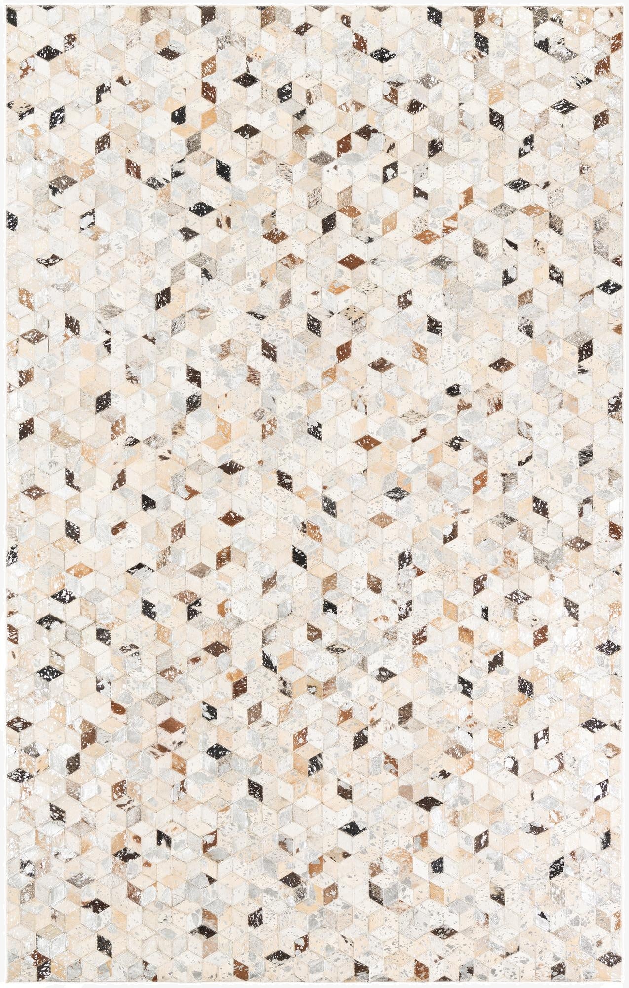  5' x 8' Cowhide Leather Rug