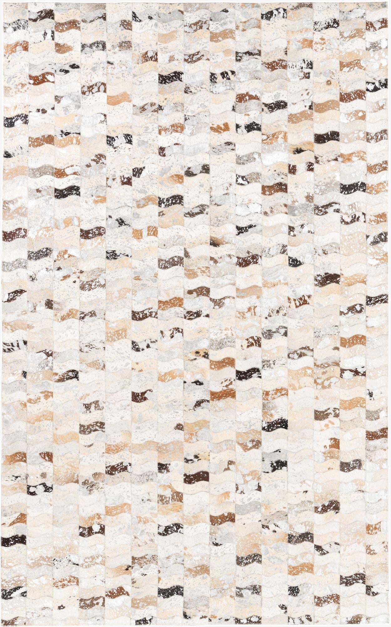  5' x 8' Cowhide Leather Rug
