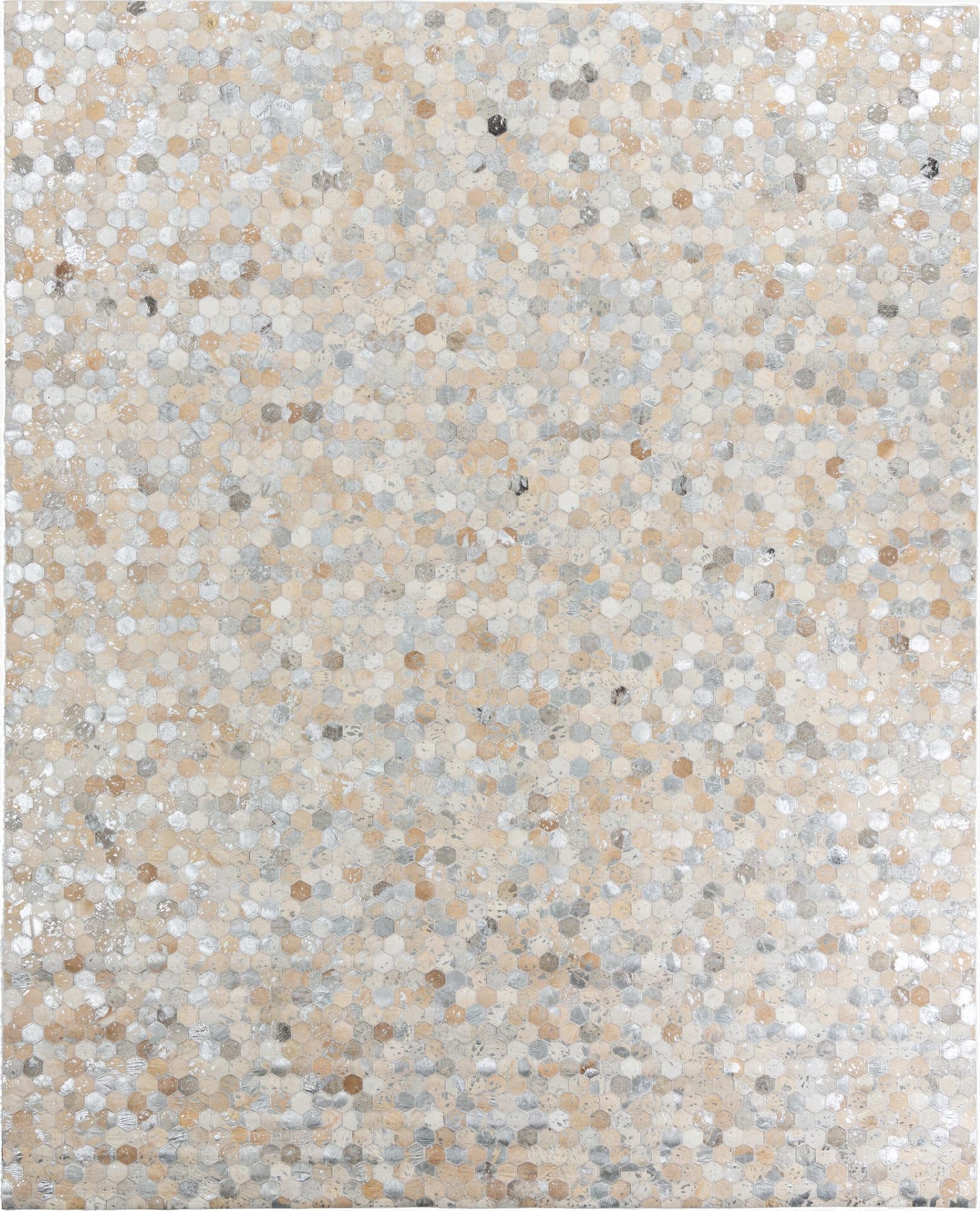  8' x 9' 10 Cowhide Leather Rug