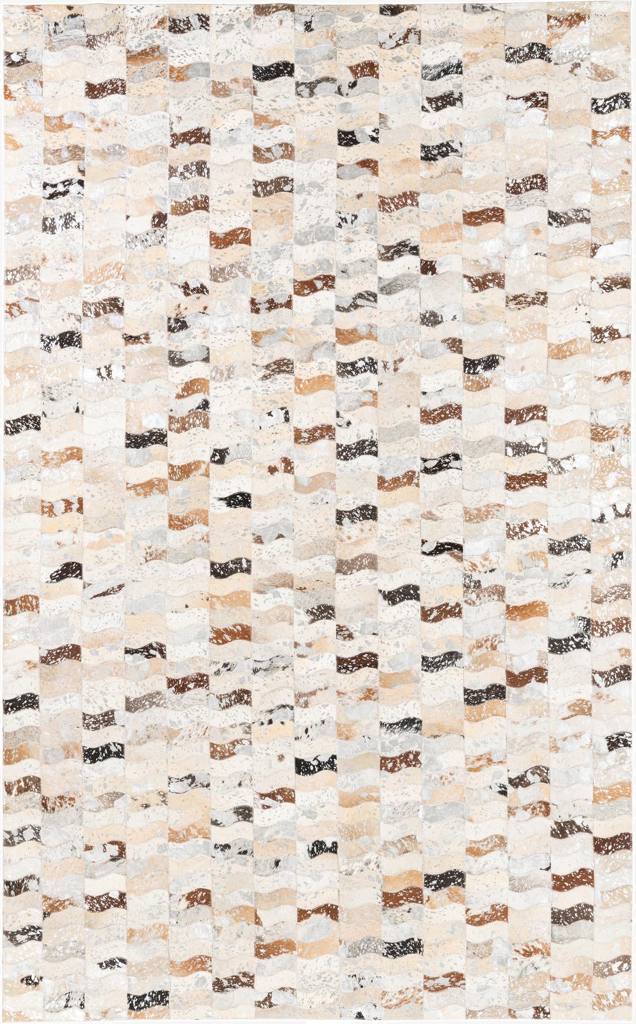  5' x 8' Cowhide Leather Rug