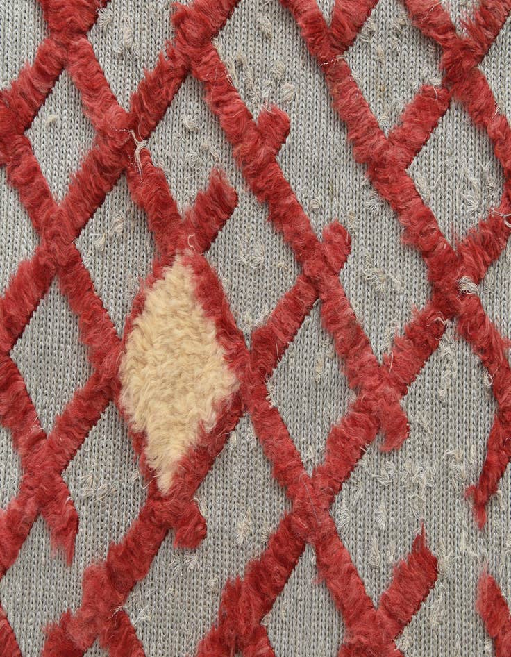 Detail image of  4' x 5' 6  Hand Knotted Moroccan Wool Rug