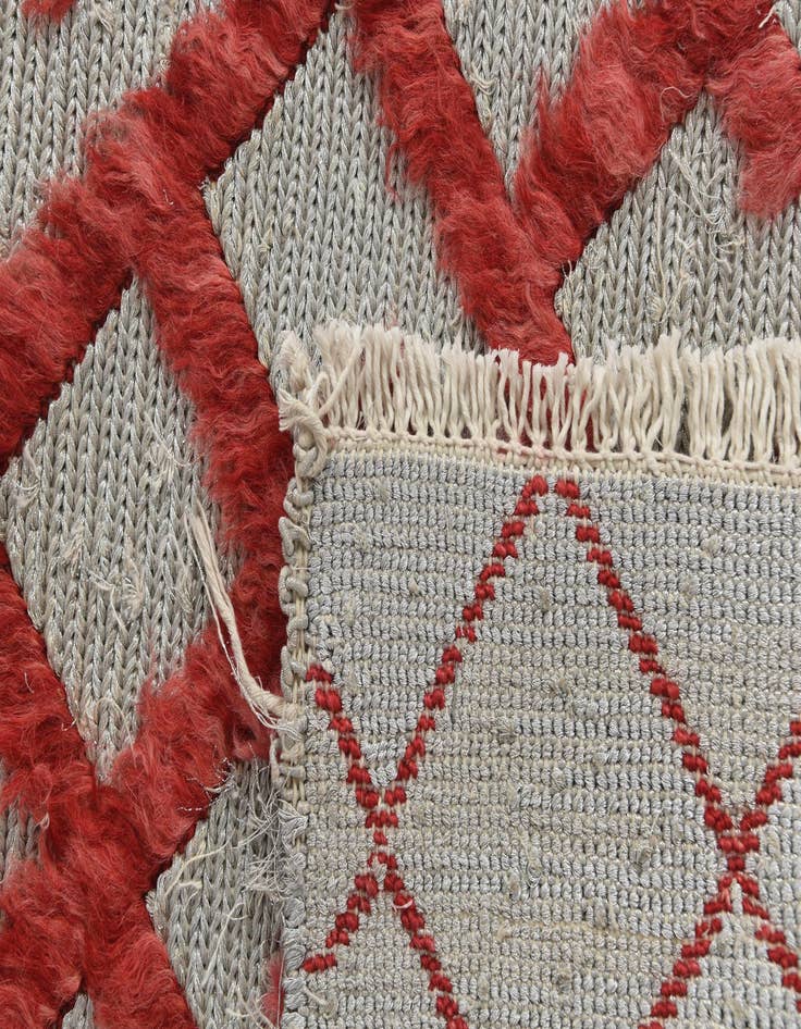 Detail image of  4' x 5' 6  Hand Knotted Moroccan Wool Rug