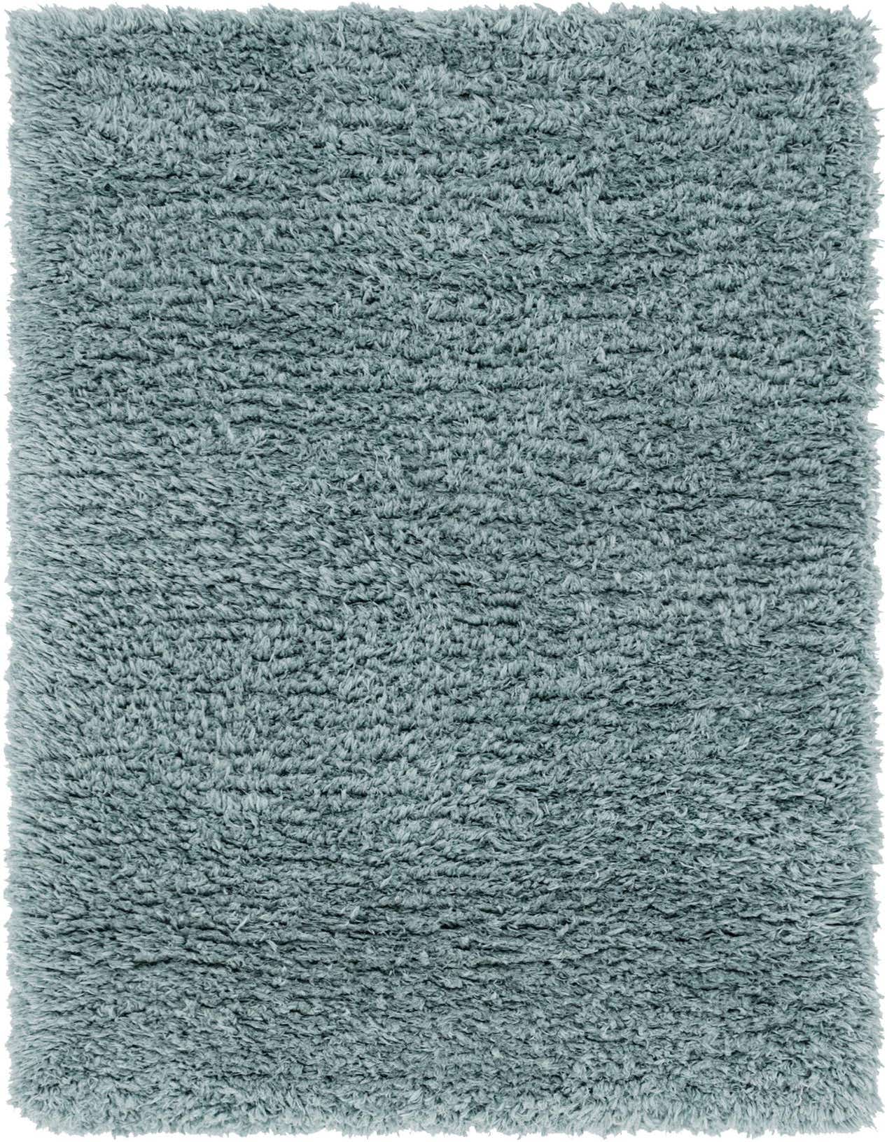 A rectangular 3x5 light blue shag rug with a textured, plush pile, ideal for adding comfort to any indoor space.