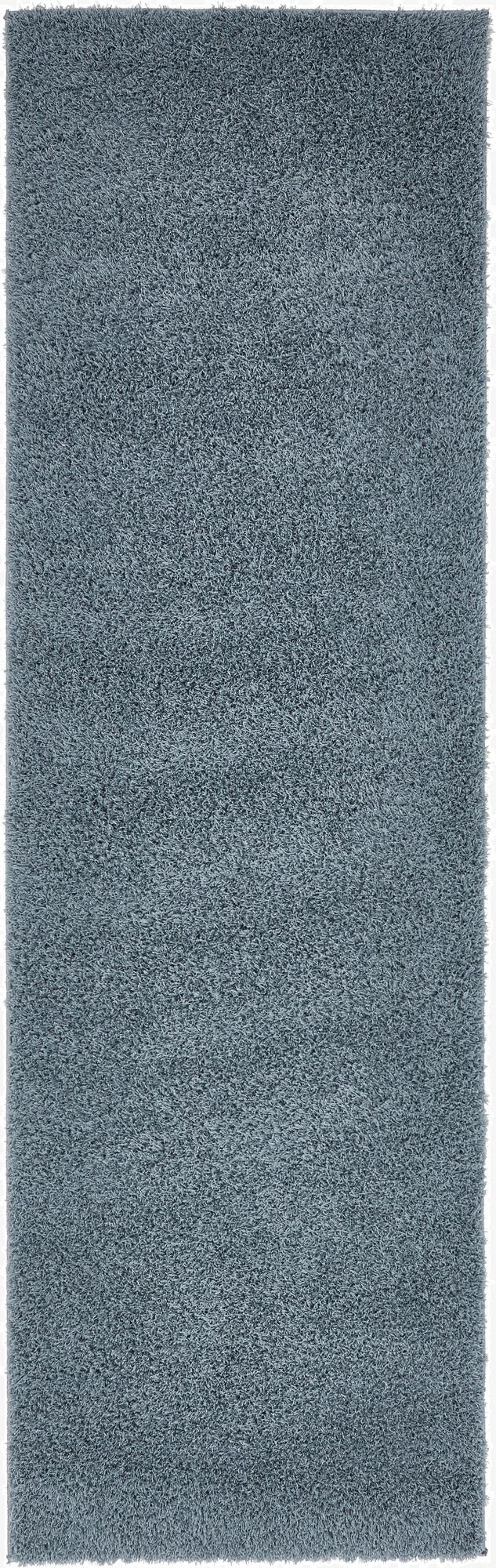  2' x 6' 7 Solid Shag Runner Rug