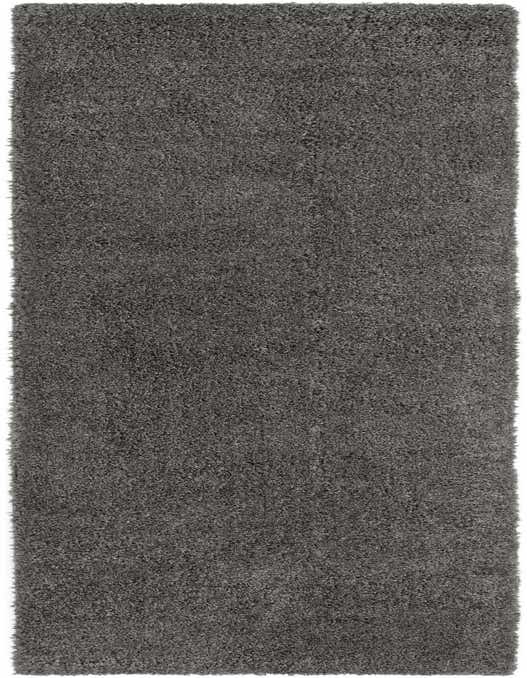 A 10 ft gray shag runner rug from the Soft Solid Shag collection, ideal for hallways.
