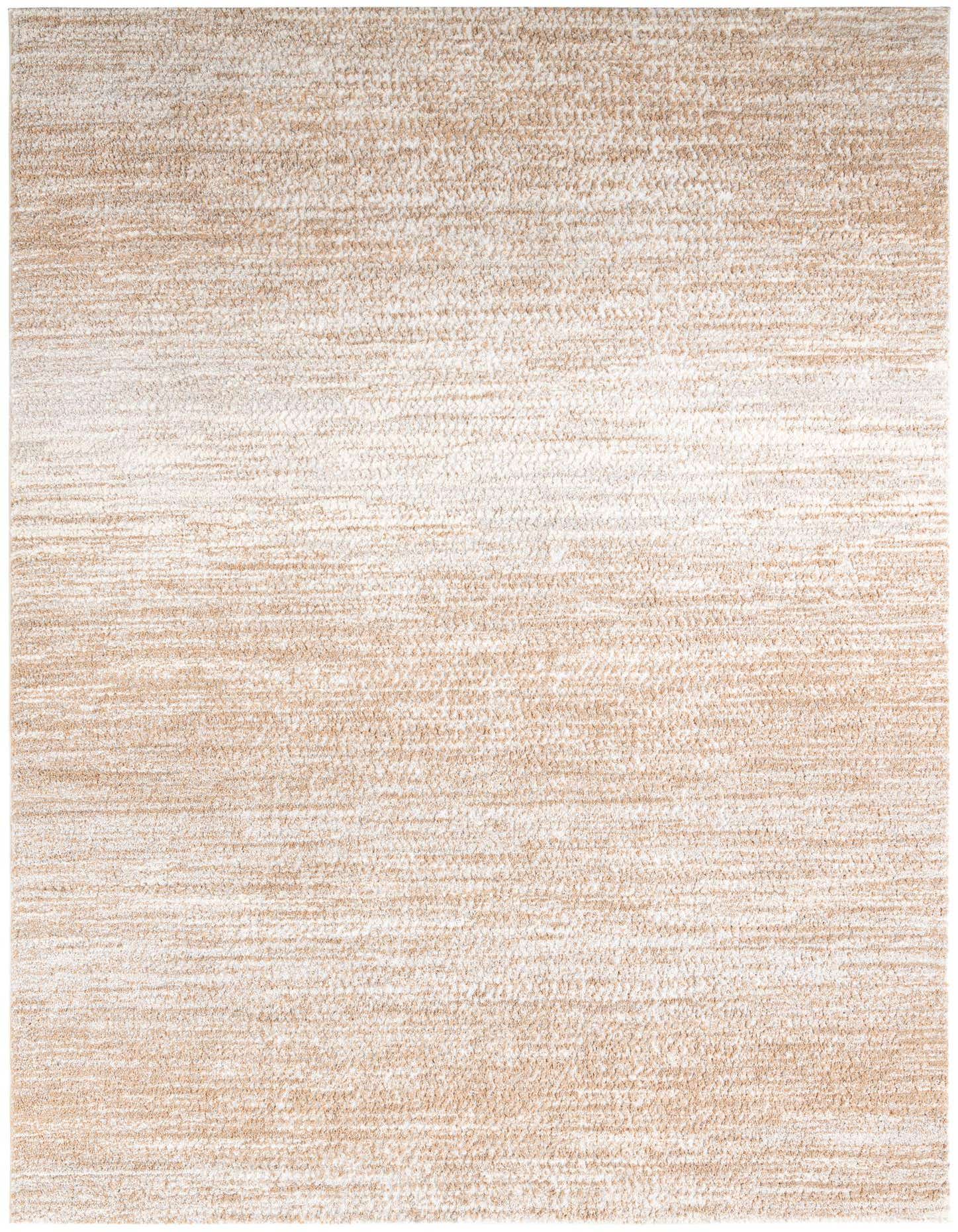 A 9x12 rectangular area rug featuring a textured blend of ivory and cream tones with subtle gray accents, suitable for a living room.