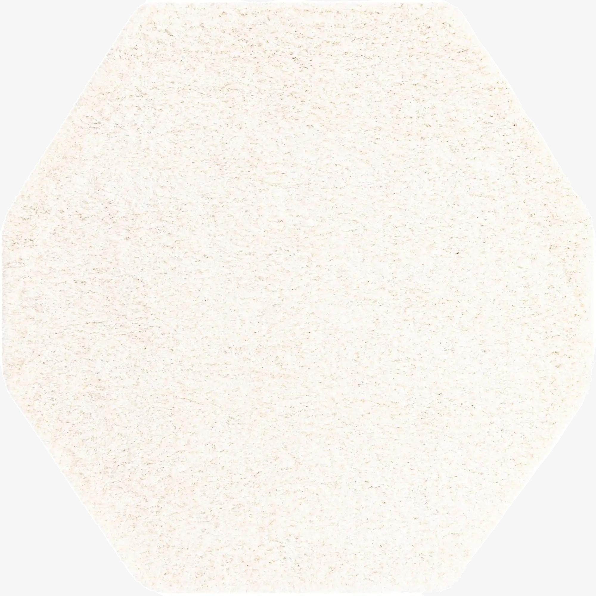  6' x 6' Solid Shag Octagon Rug
