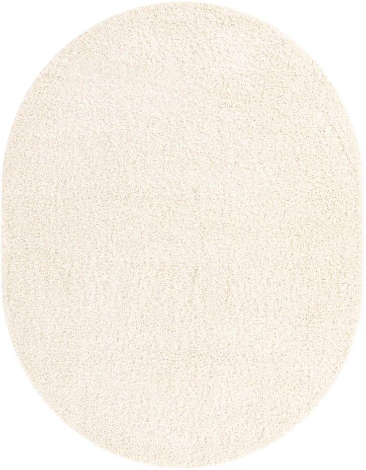 Detail image of  7' 10 x 10' Solid Shag Oval Rug
