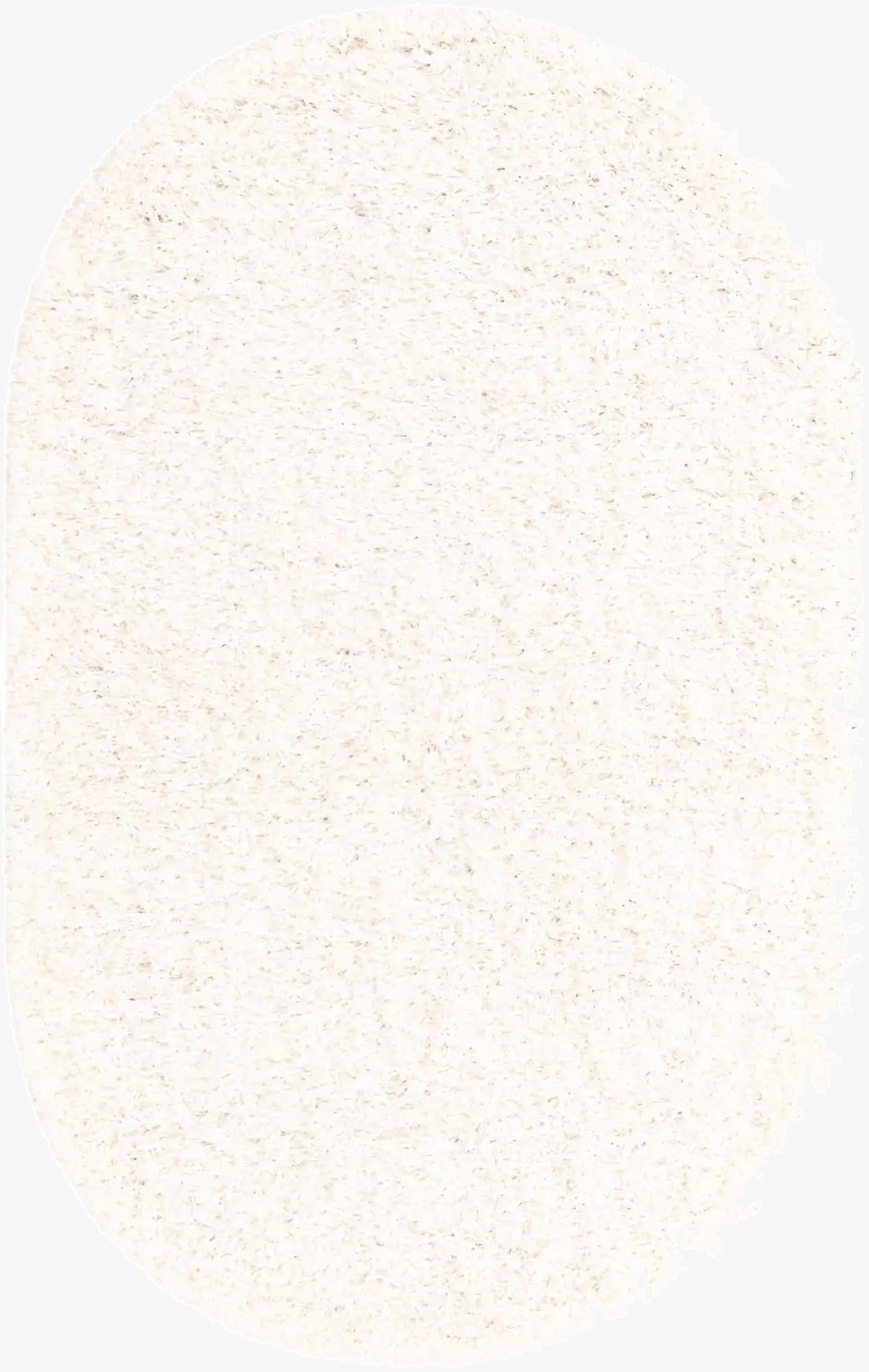  3' x 5' 3 Solid Shag Oval Rug