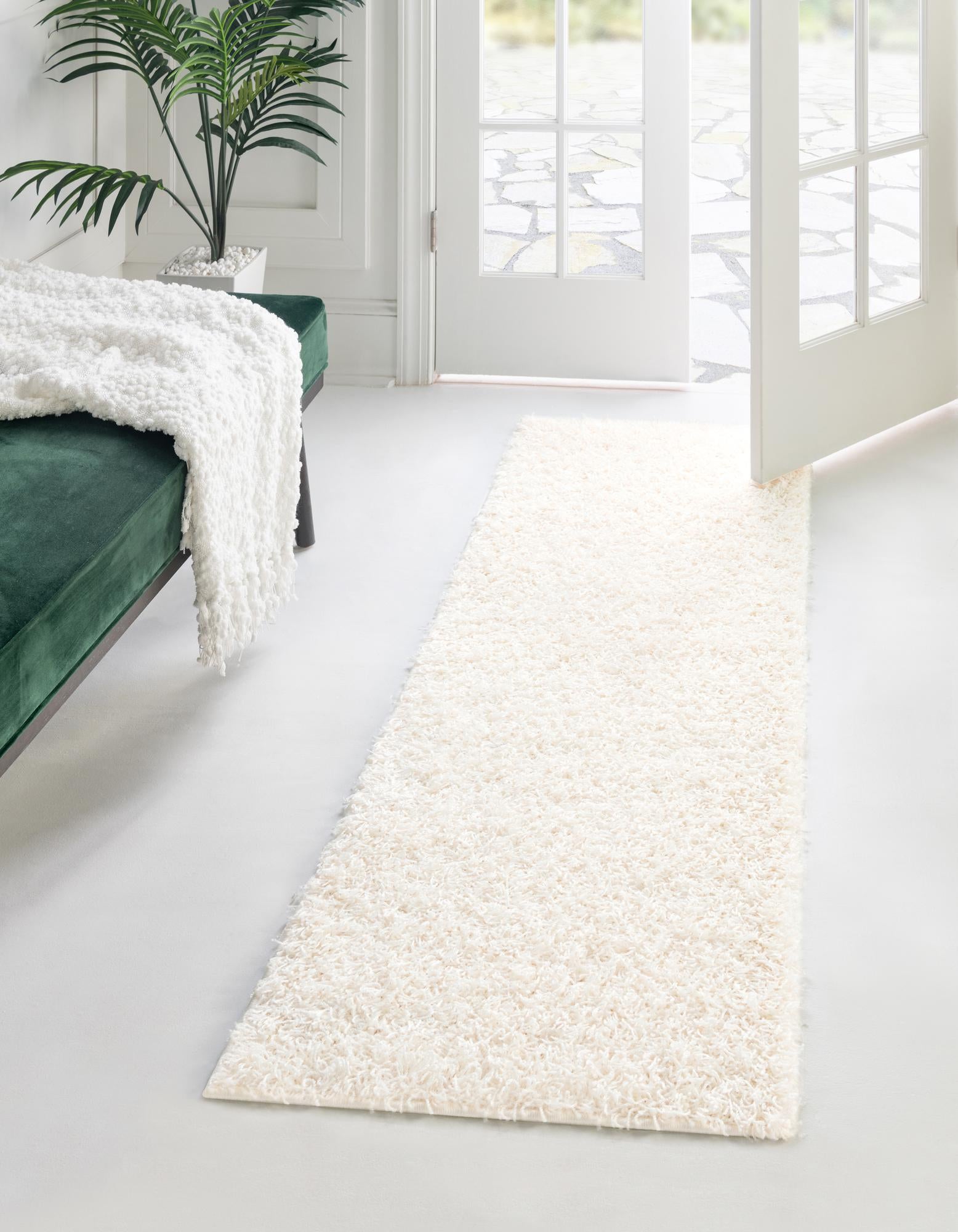  2' 6 x 13' Comfort Solid Shag Runner Rug