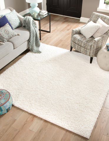  9' 10 x 9' 10 Comfort Solid Shag Square Rug