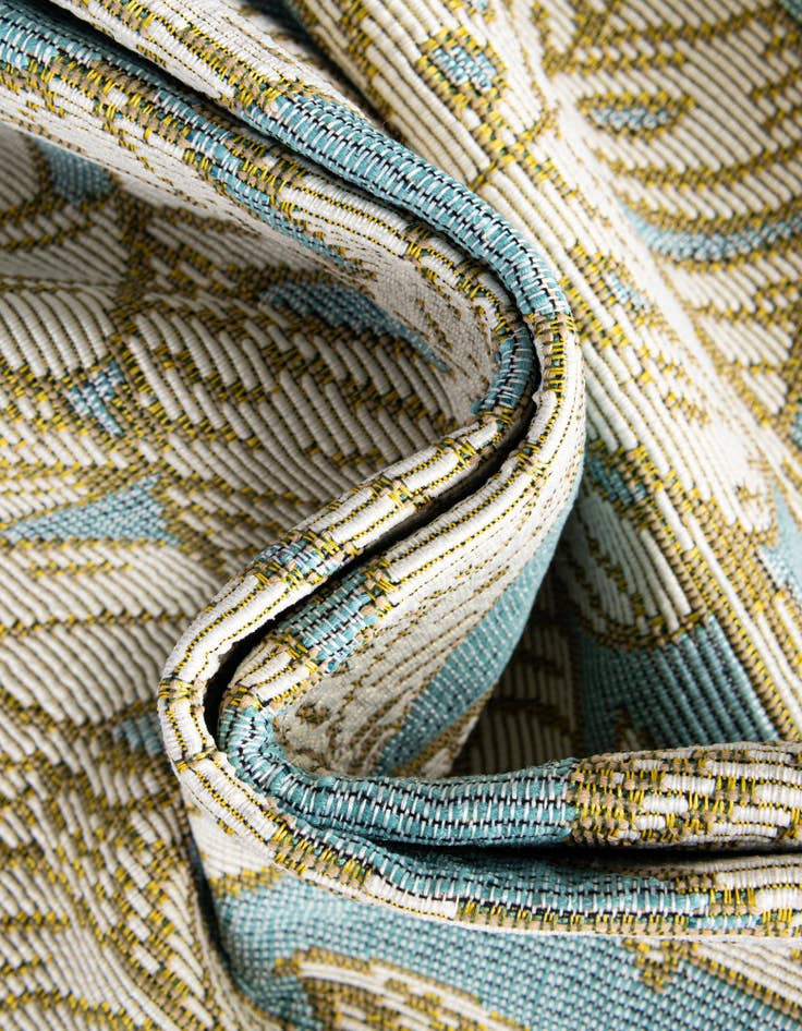 Detail image of  7' 10 x 10'  Washable Botanical Indoor / Outdoor Rug