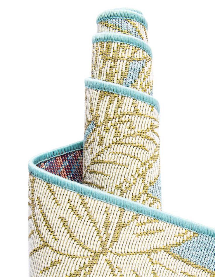 Detail image of  2' x 5'  Washable Botanical Indoor / Outdoor Runner Rug