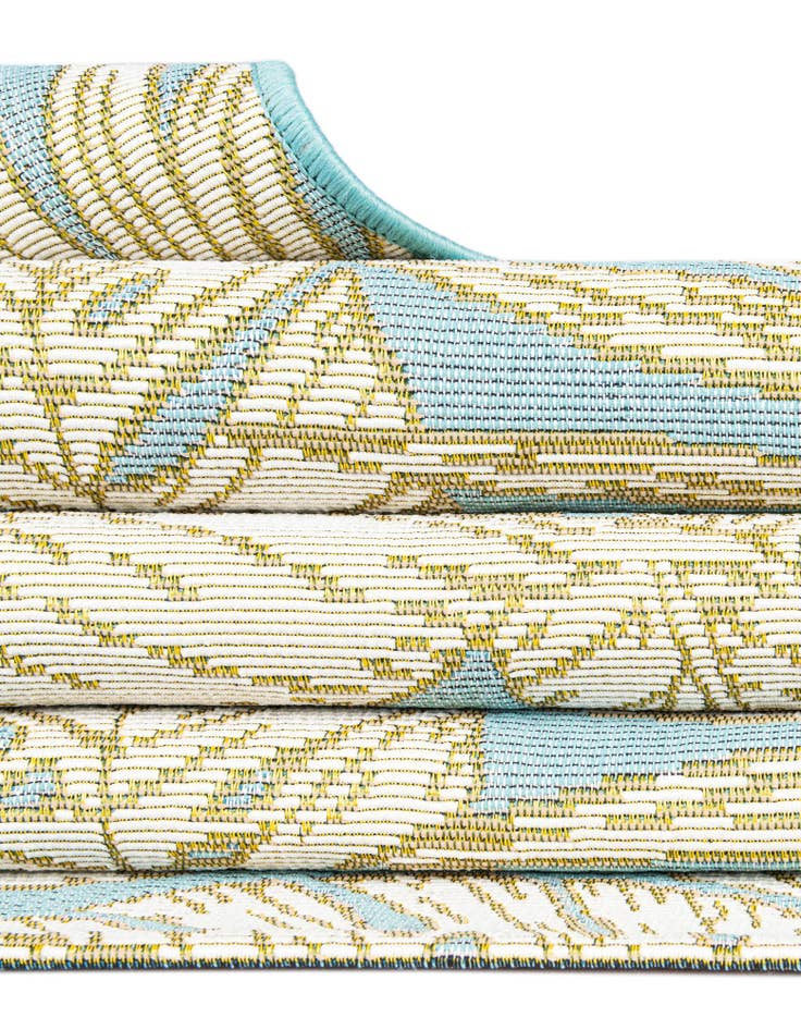 Detail image of  2' x 5'  Washable Botanical Indoor / Outdoor Runner Rug