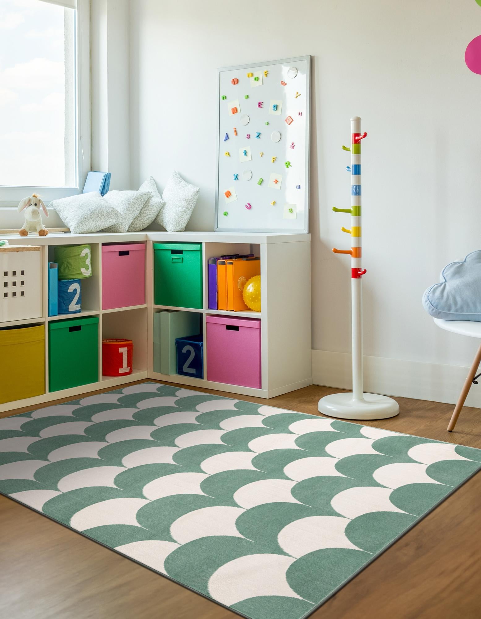 Soft Green 2' x 3' Whimsy Kids Rug | Rugs.com