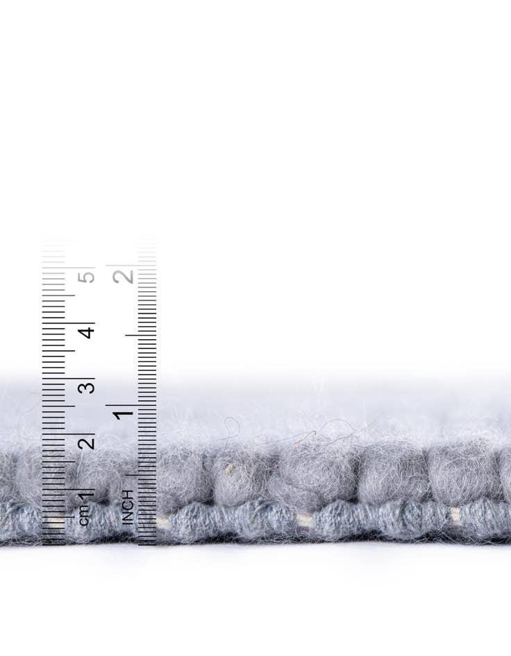 Detail image of  Custom Space Gray  Hand Woven Lana New Zealand Wool Rug