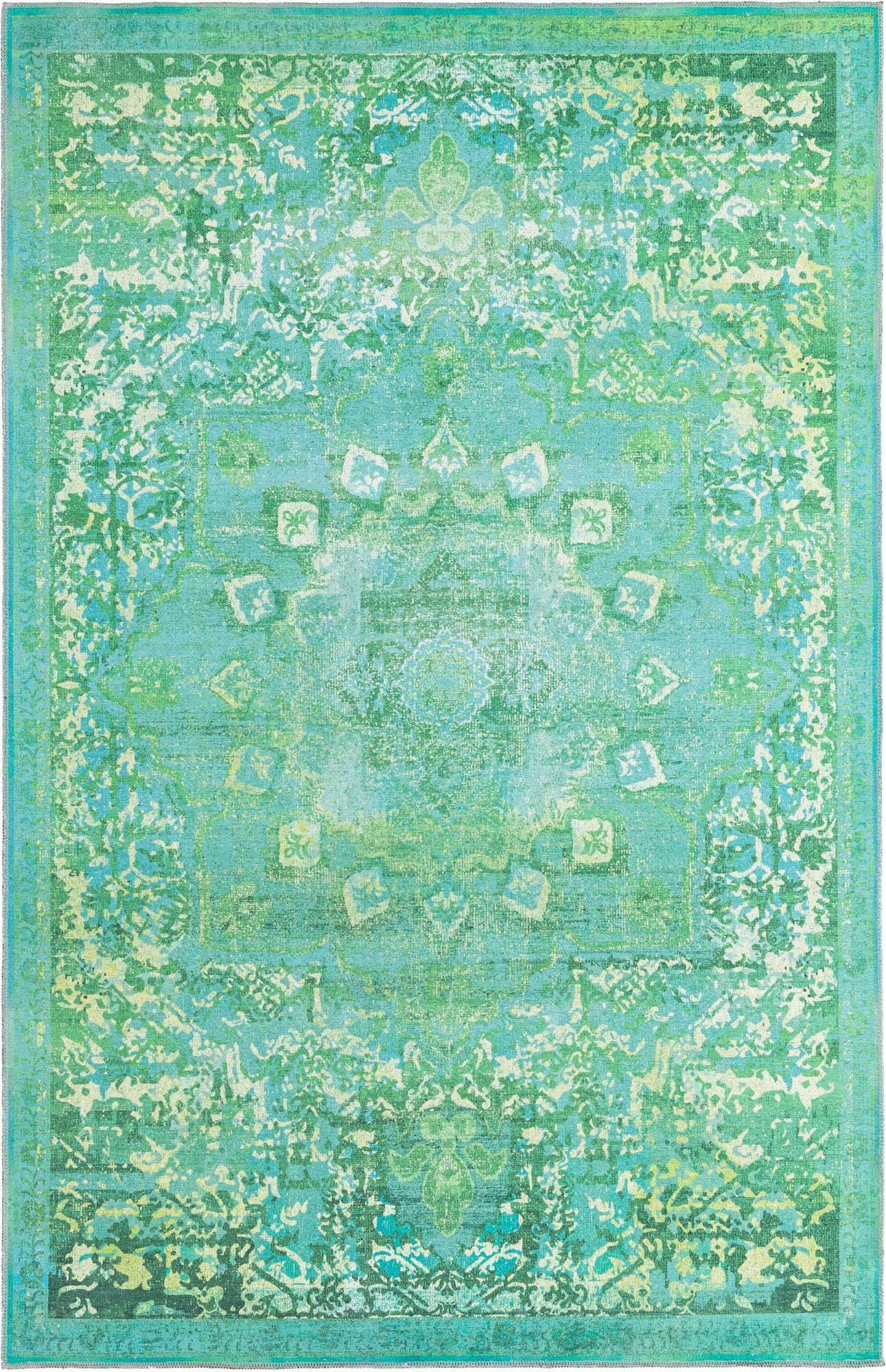 Spring Green 6' x 9' Washable Francesca Rug | Rugs.com